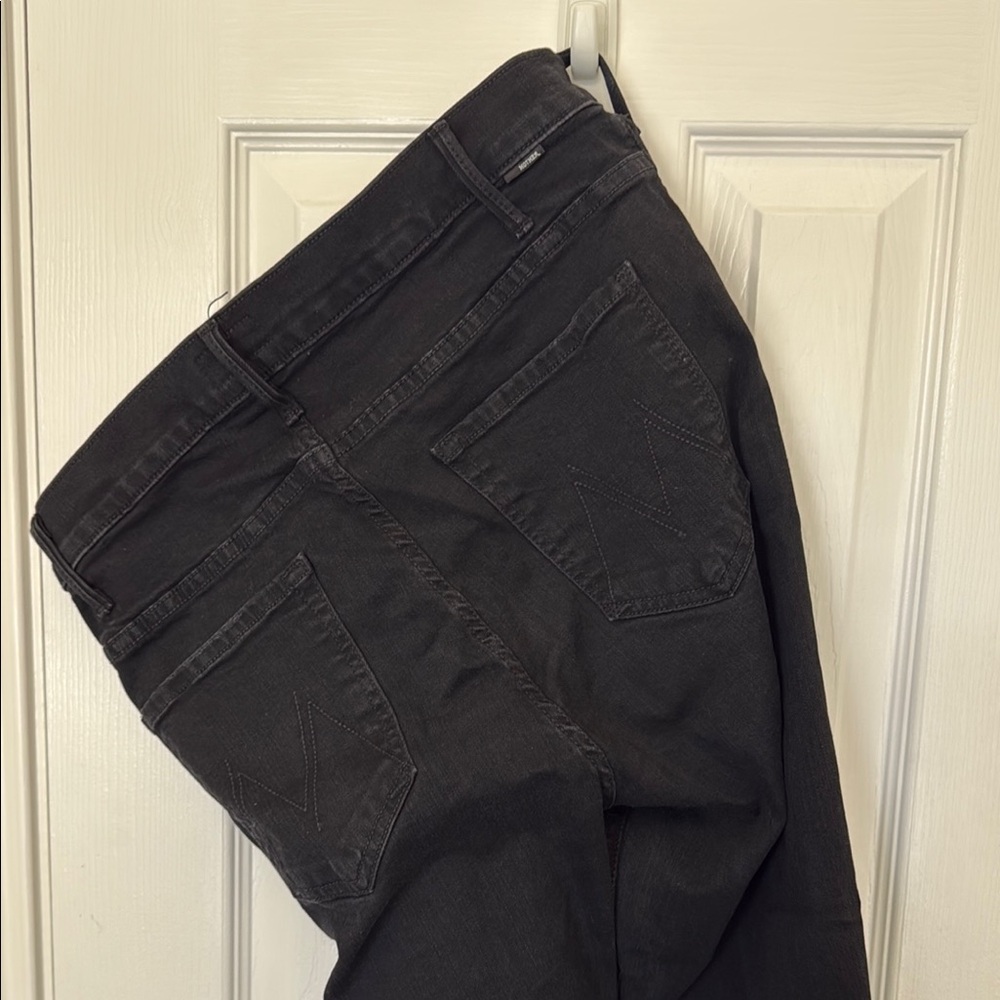 Mother ankle Fray Hustler Women's Black Jeans